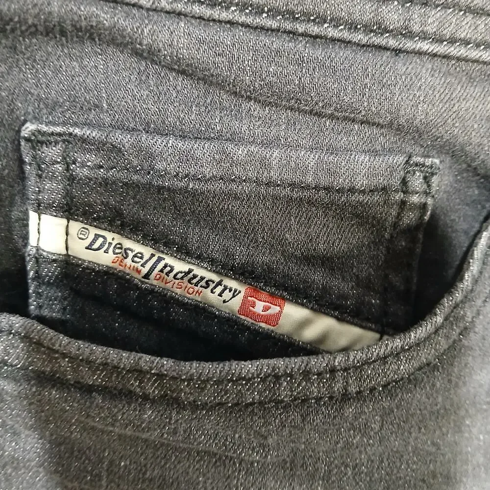 DIESEL Jeans Mens 32x32 Safado X Straight Black NWT RM063 Button Fly - Picture 3 of 16